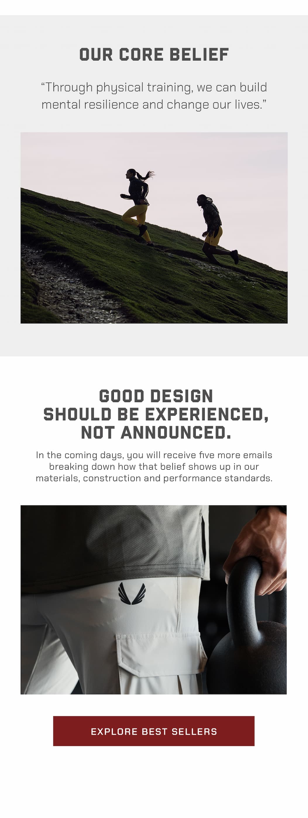 Good design should be experienced, not announced. In the coming days, you will receive five more emails breaking down how that belief shows up in our materials, construction, and performance standards.