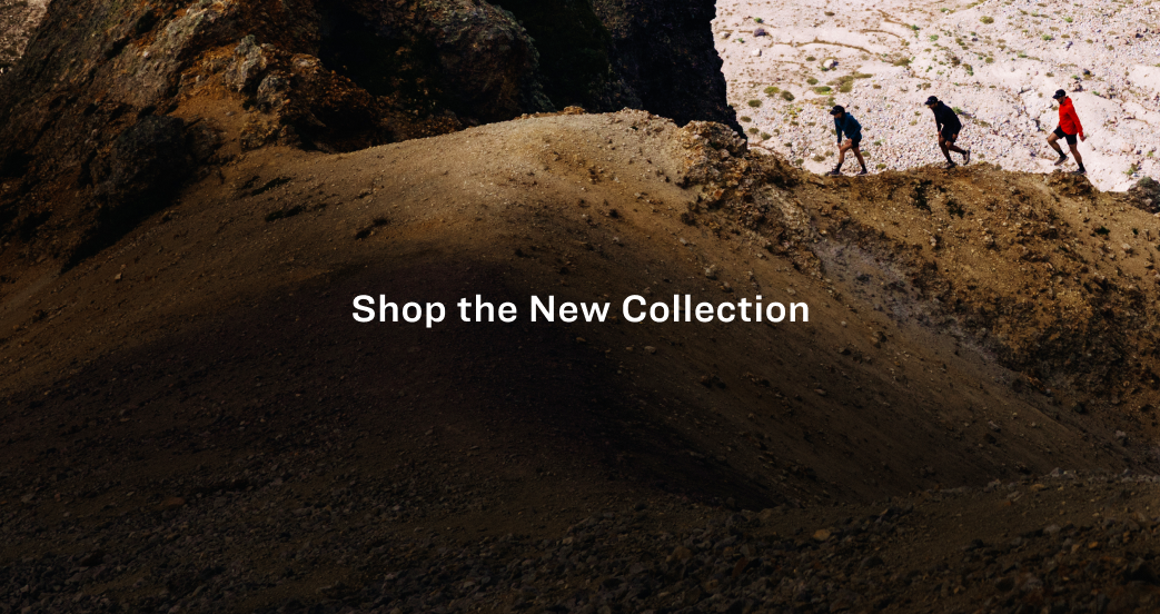Rider on a ridgeline with text that says sop new Spring 26